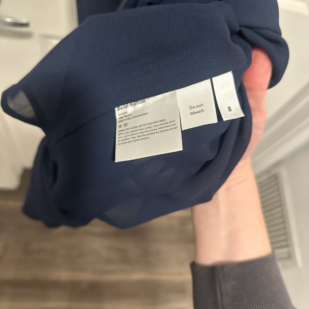 Reformation Nikita Navy Dress Size 8 - Picture 5 of 5